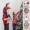 7.5ft. Pre-Lit Flocked Bennington Fir Artificial Christmas Tree, Color Select Clear &#x26; Multicolor LED Lights